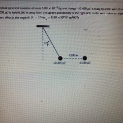 A small spherical insulator of mass