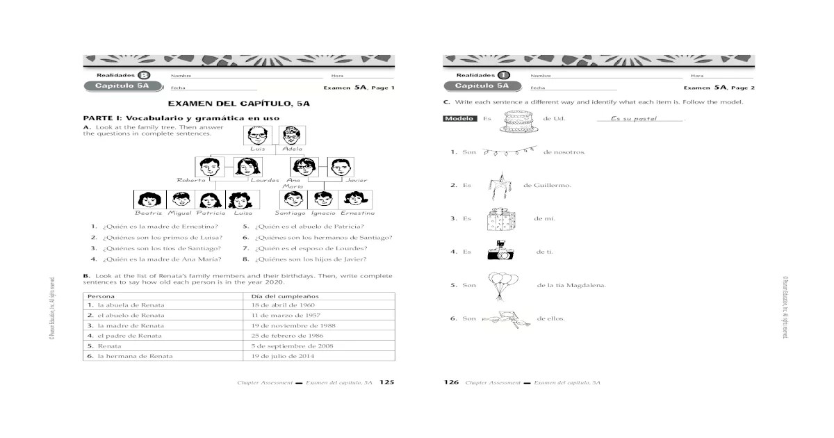 Examen del capítulo 4a answers