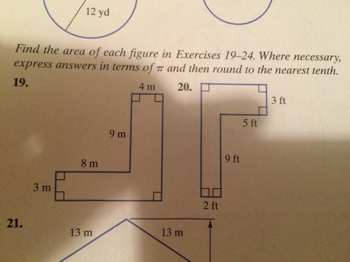 The figure shown has a total area of 168cm