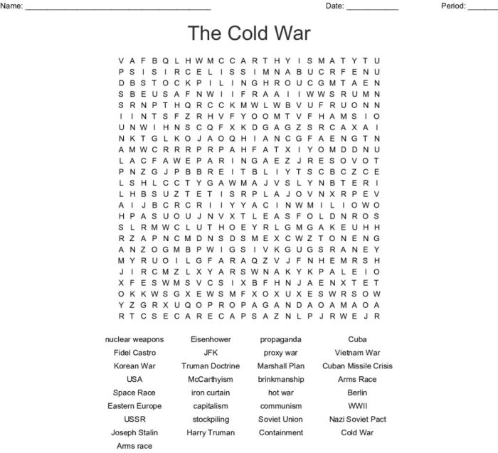 Cold war word search answers