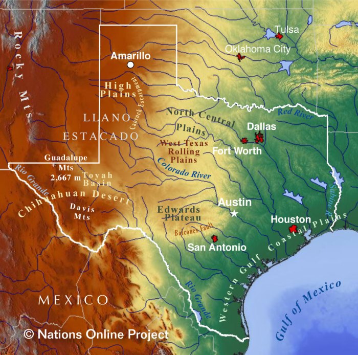 Mountains and basins region of texas major cities